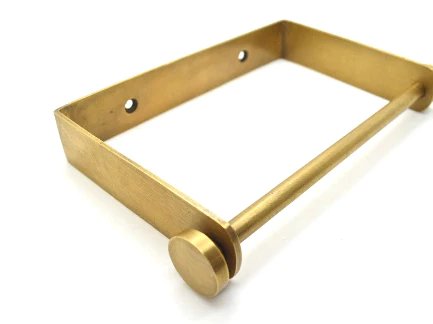 INDUSTRIAL STYLE SOLID BRASS TOILET ROLL HOLDER
